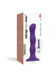 Фиолетовая насадка Strap-On-Me Dildo Geisha Balls size XL - Strap-on-me - купить с доставкой в Новороссийске