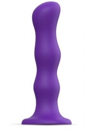 Фиолетовая насадка Strap-On-Me Dildo Geisha Balls size XL - Strap-on-me - купить с доставкой в Новороссийске