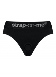 Черные трусики для насадок Heroine Lingerie Harness - size L - Strap-on-me - купить с доставкой в Новороссийске