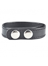 Кольцо на пенис SNAP COCK RING из искусственной кожи на клепках - BlueLine - в Новороссийске купить с доставкой