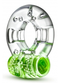 Зеленое эрекционное виброкольцо Arouser Vibrating C-Ring - Blush Novelties - в Новороссийске купить с доставкой