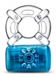 Синее эрекционное виброкольцо Pleaser Rechargeable C-Ring - Blush Novelties - в Новороссийске купить с доставкой
