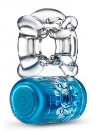Синее эрекционное виброкольцо One Night Stand Vibrating C-Ring - Blush Novelties - в Новороссийске купить с доставкой