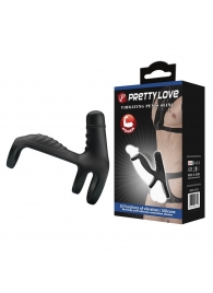 Черная вибронасадка на пенис Vibrating Penis Sling - Baile - в Новороссийске купить с доставкой