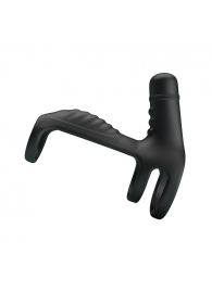 Черная вибронасадка на пенис Vibrating Penis Sling - Baile - в Новороссийске купить с доставкой