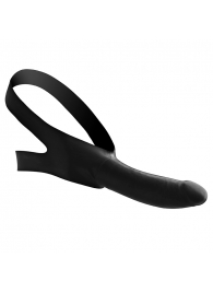 Черный кляп-страпон Masters Mini Face Fuck Strap-On - 14 см. - XR Brands - купить с доставкой в Новороссийске