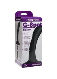 Черная изогнутая насадка Vac-U-Lock G-Spot - 16,5 см. - Doc Johnson - купить с доставкой в Новороссийске
