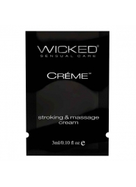 Крем для массажа и мастурбации Wicked Stroking and Massage Creme - 3 мл. - Wicked - купить с доставкой в Новороссийске