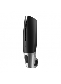 Черный мастурбатор с вибрацией Power Masturbator - Satisfyer - в Новороссийске купить с доставкой