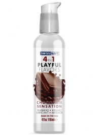 Массажный гель 4-в-1 Chocolate Sensation с ароматом шоколада - 118 мл. - Swiss navy - купить с доставкой в Новороссийске