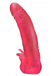 Розовая насадка для страпона с клиторальными лепестками - 18,5 см. - LOVETOY (А-Полимер) - купить с доставкой в Новороссийске