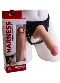 Страпон Harness из двух предметов: регулируемые трусики и насадка-фаллос - 17,5 см. - LOVETOY (А-Полимер) - купить с доставкой в Новороссийске