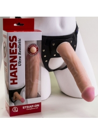 Страпон Харнесс в подарочной упаковке - 21 см. - LOVETOY (А-Полимер) - купить с доставкой в Новороссийске