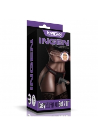 Женский темнокожий страпон Easy Strapon Set 7 Inch - 18 см. - Lovetoy - купить с доставкой в Новороссийске