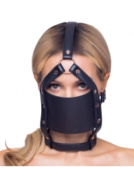 Черный намордник с кляпом-шаром Head Harness With A Gag - Orion - купить с доставкой в Новороссийске