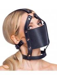 Черный намордник с кляпом-шаром Head Harness With A Gag - Orion - купить с доставкой в Новороссийске