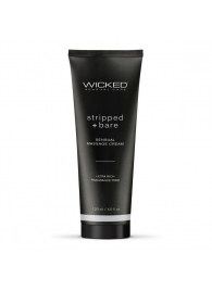 Массажный легкий крем WICKED Stripped plus Bare - 120 мл. - Wicked - купить с доставкой в Новороссийске