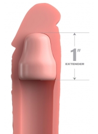 Телесная насадка-удлинитель 1 Inch Silicone X-tension - 17,8 см. - Pipedream - в Новороссийске купить с доставкой