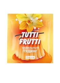 Пробник гель-смазки Tutti-frutti со вкусом ванильного пудинга - 4 гр. - Биоритм - купить с доставкой в Новороссийске