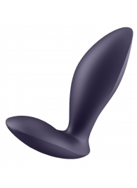 Фиолетовый анальный вибростимулятор Power Plug - Satisfyer - в Новороссийске купить с доставкой