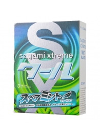 Презервативы Sagami Xtreme Mint с ароматом мяты - 3 шт. - Sagami - купить с доставкой в Новороссийске