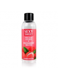 Массажное масло Sexy Sweet Nectar Lychee с феромонами и ароматом личи - 75 мл. - Биоритм - купить с доставкой в Новороссийске