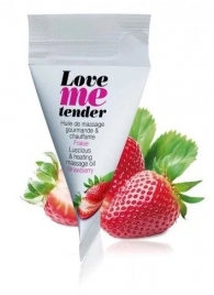 Съедобное согревающее массажное масло Love Me Tender Strawberry с ароматом клубники - 10 мл. - Love to Love - купить с доставкой в Новороссийске