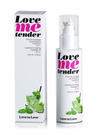Съедобное согревающее массажное масло Love Me Tender Mojito с ароматом мохито - 100 мл. - Love to Love - купить с доставкой в Новороссийске