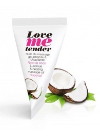 Съедобное согревающее массажное масло Love Me Tender Cocos с ароматом кокоса - 10 мл. - Love to Love - купить с доставкой в Новороссийске