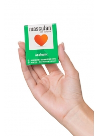 Презервативы анатомической формы Masculan Anatomic - 3 шт. - Masculan - купить с доставкой в Новороссийске