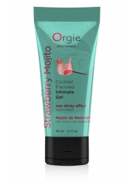 Съедобный интимный гель Orgie Lube Tube Cocktail Strawberry Mojito - 50 мл. - ORGIE - купить с доставкой в Новороссийске