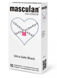 Ультрапрочные презервативы Masculan Ultra Safe Black - 10 шт. - Masculan - купить с доставкой в Новороссийске