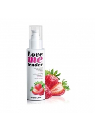 Съедобное согревающее массажное масло Love Me Tender Strawberry с ароматом клубники - 100 мл. - Love to Love - купить с доставкой в Новороссийске