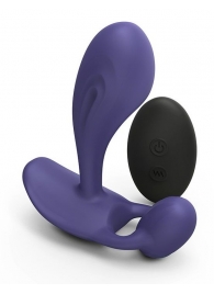 Темно-синий вибромассажер Witty P G Vibrator with Remote Control - Love to Love - в Новороссийске купить с доставкой