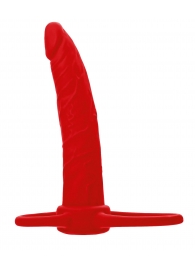 Красная насадка на пенис для двойного проникновения Black Red - 16,5 см. - ToyFa - купить с доставкой в Новороссийске