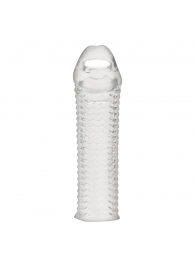 Текстурированная насадка на пенис Clear Textured Penis Enhancing Sleeve Extension - 16,5 см. - BlueLine - в Новороссийске купить с доставкой