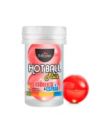 Лубрикант на масляной основе Hot Ball Plus с охлаждающе-разогревающим эффектом (2 шарика по 3 гр.) - HotFlowers - купить с доставкой в Новороссийске