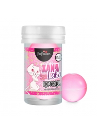 Лубрикант на силиконовой основе с эффектом вибрации Xana Loka Hot Ball (2 шарика по 3 гр.) - HotFlowers - купить с доставкой в Новороссийске