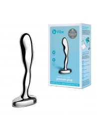 Стальной стимулятор простаты Stainless Steel Prostate Plug - 11,5 см. - b-Vibe - в Новороссийске купить с доставкой