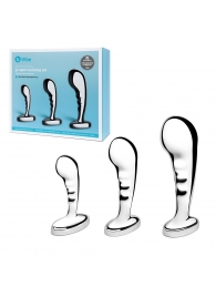 Набор из 3 стальных стимуляторов простаты Stainless Steel P-spot Training Set - b-Vibe - в Новороссийске купить с доставкой
