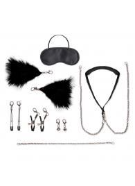 Большой эротический набор из 12 предметов Interchangeable Collar   Nipple Clips Set - Lux Fetish - купить с доставкой в Новороссийске