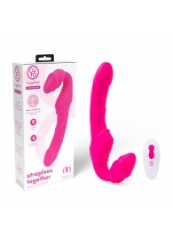 Розовый безремневой страпон на радиоуправлении Strapless Together - 22 см. - Together Toy - купить с доставкой в Новороссийске