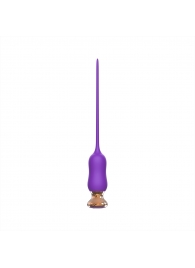 Фиолетовый тонкий стимулятор Nipple Vibrator - 23 см. - I-MOON - купить с доставкой в Новороссийске