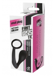Черное эрекционное кольцо с анальной пробкой Anal Plug With Cockring - Dream Toys - в Новороссийске купить с доставкой