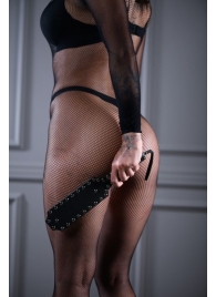 Кожаная шлепалка Sex Game с заклепками - 33 см. - БДСМ Арсенал - купить с доставкой в Новороссийске