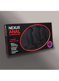 Набор из 3 массажеров простаты чёрного цвета NEXUS ANAL STARTER KIT - Nexus Range - в Новороссийске купить с доставкой