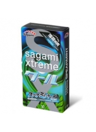 Презервативы Sagami Xtreme Mint с ароматом мяты - 10 шт. - Sagami - купить с доставкой в Новороссийске