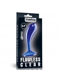 Синяя анальная втулка Flawless Clear Prostate Plug 6.0 - 15 см. - Lovetoy - в Новороссийске купить с доставкой