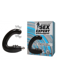 Чёрный массажёр простаты серии Sex Expert - Sex Expert - в Новороссийске купить с доставкой
