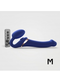 Синий безремневой страпон Multi Orgasm Size M с клиторальной стимуляцией - Strap-on-me - купить с доставкой в Новороссийске